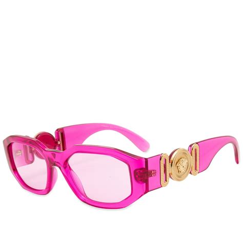 versace sunglasses pink and black|Versace glasses women pink.